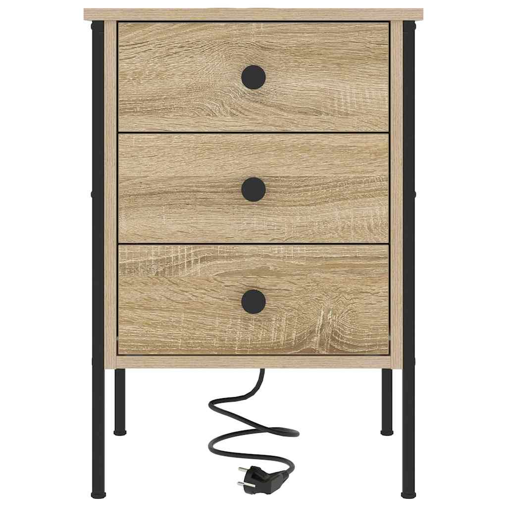 Κομοδίνο 2 pcs Δρύς Sonoma 42 x 41 x 61 εκ Επεξεργασμένο ξύλο - Pakobazaar