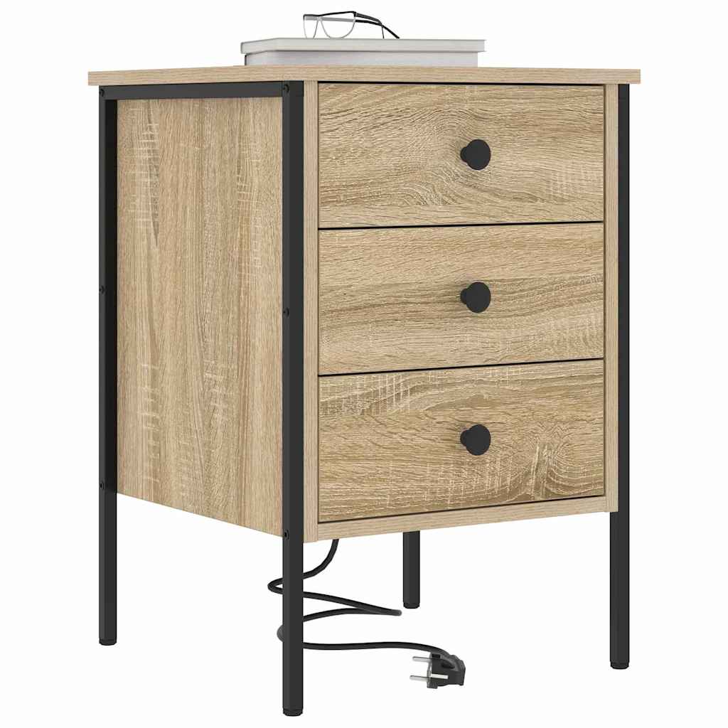 Κομοδίνο 2 pcs Δρύς Sonoma 42 x 41 x 61 εκ Επεξεργασμένο ξύλο - Pakobazaar