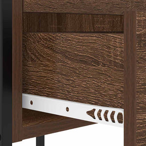 Κομοδίνο 2 pcs Καφέ δρυς 42 x 41 x 61 εκ Επεξεργασμένο ξύλο