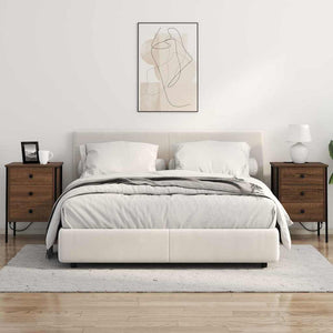 Κομοδίνο 2 pcs Καφέ δρυς 42 x 41 x 61 εκ Επεξεργασμένο ξύλο