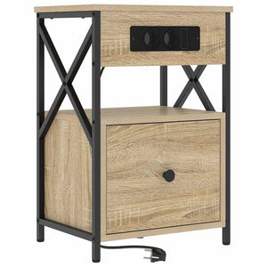 Κομοδίνο 2 pcs Δρύς Sonoma 40 x 31 x 60 εκ. Επεξεργασμένο ξύλο - Pakobazaar
