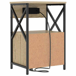 Κομοδίνο 2 pcs Δρύς Sonoma 40 x 31 x 60 εκ. Επεξεργασμένο ξύλο - Pakobazaar