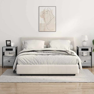 Κομοδίνο με συρτάρι 2 pcs Γκρίζο Σονομα 40 x 31 x 60 εκ. - Pakobazaar