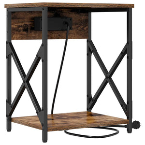 Κομοδίνο 2 pcs Καπνιστό Δρύς 41 x 31 x 51 εκ. - Pakobazaar