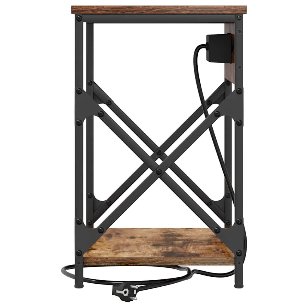 Κομοδίνο 2 pcs Καπνιστό Δρύς 41 x 31 x 51 εκ. - Pakobazaar