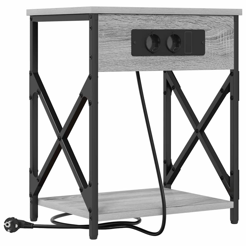 Κομοδίνο 2 pcs Γκρίζο Σονομα 41 x 31 x 51 εκ. - Pakobazaar