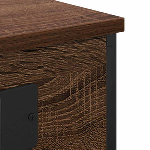 Κομοδίνο 2 pcs Καφέ δρυς 41 x 31 x 51 εκ. Επεξεργασμένο ξύλο - Pakobazaar