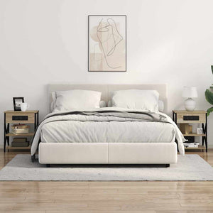 Κομοδίνο 2 pcs Δρύς Sonoma 41 x 31 x 51 εκ. Επεξεργασμένο ξύλο - Pakobazaar