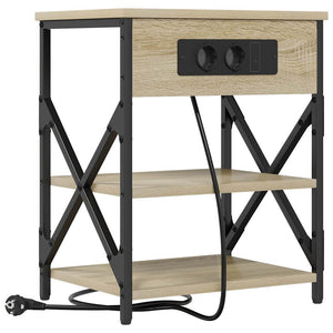 Κομοδίνο 2 pcs Δρύς Sonoma 41 x 31 x 51 εκ. Επεξεργασμένο ξύλο - Pakobazaar