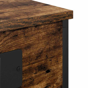 Κομοδίνο με ράφι 2 pcs Καπνιστό Δρύς 41 x 31 x 76 εκ. - Pakobazaar