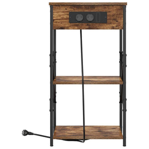 Κομοδίνο με ράφι 2 pcs Καπνιστό Δρύς 41 x 31 x 76 εκ. - Pakobazaar