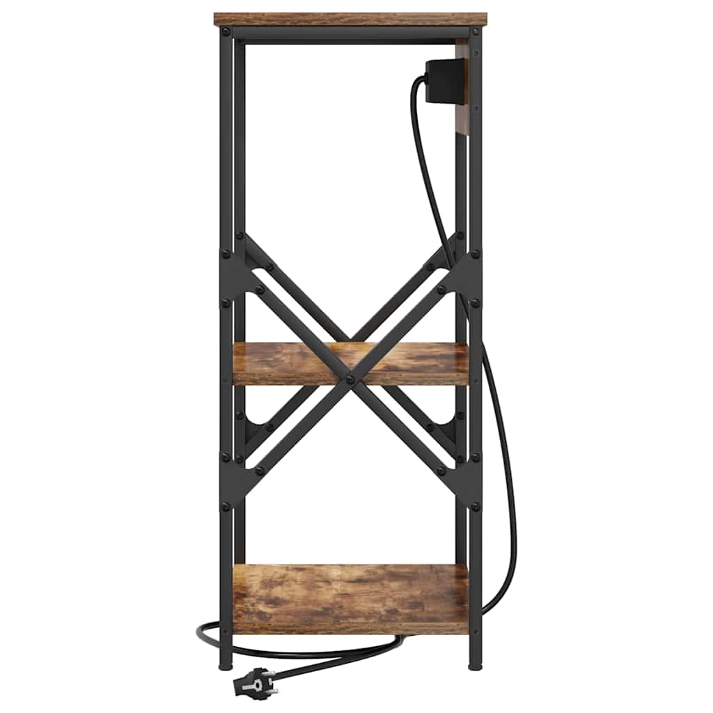 Κομοδίνο με ράφι 2 pcs Καπνιστό Δρύς 41 x 31 x 76 εκ. - Pakobazaar