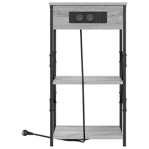 Κομοδίνο με ράφι 2 pcs Γκρίζο Σονομα 41 x 31 x 76 εκ. - Pakobazaar