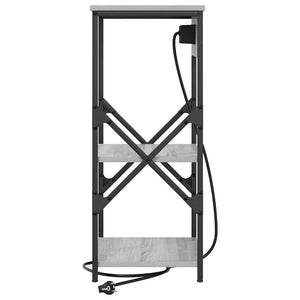Κομοδίνο με ράφι 2 pcs Γκρίζο Σονομα 41 x 31 x 76 εκ. - Pakobazaar