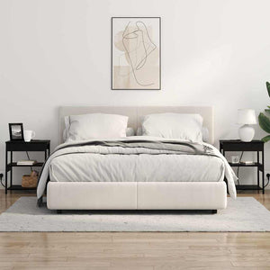 Κομοδίνο 2 pcs Μαύρη Οξυά 41 x 31 x 51 εκ. Επεξεργασμένο ξύλο - Pakobazaar