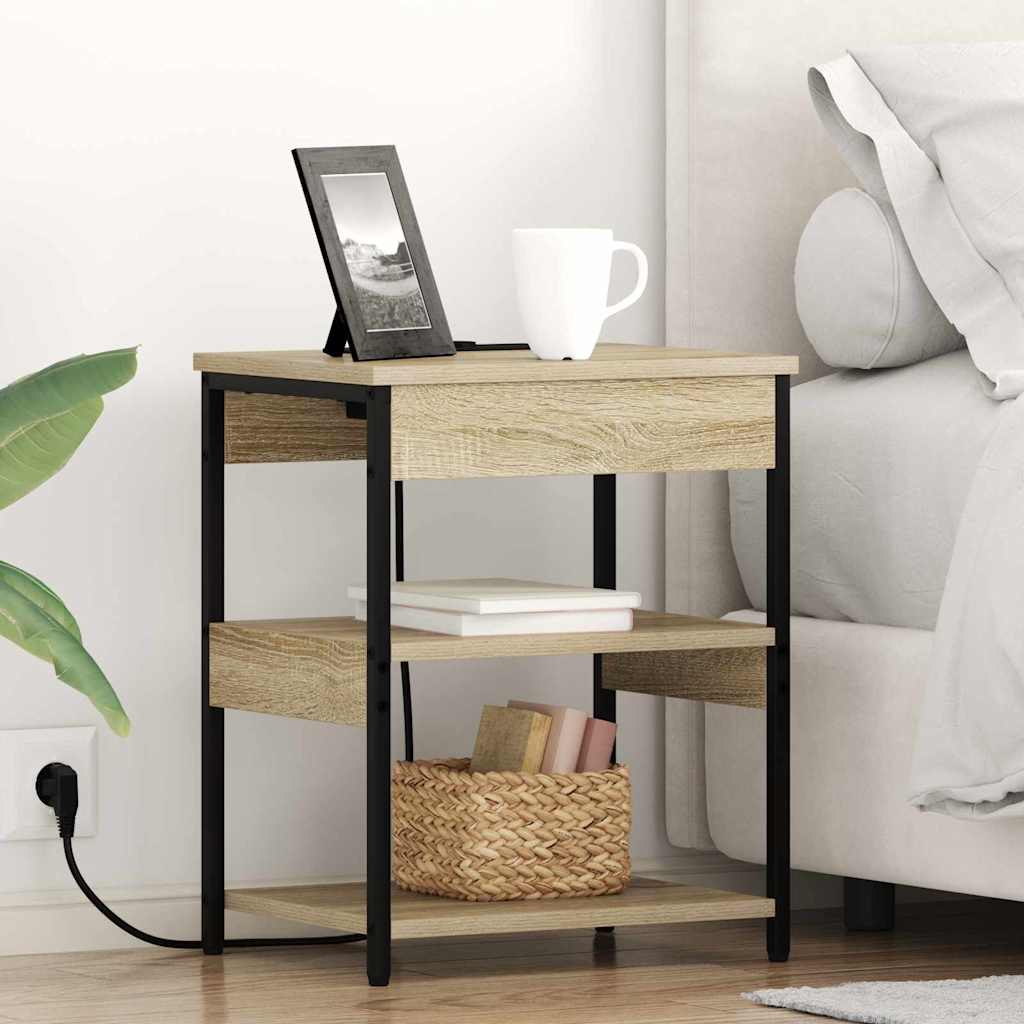 Κομοδίνο 2 pcs Δρύς Sonoma 41 x 31 x 51 εκ. Επεξεργασμένο ξύλο - Pakobazaar