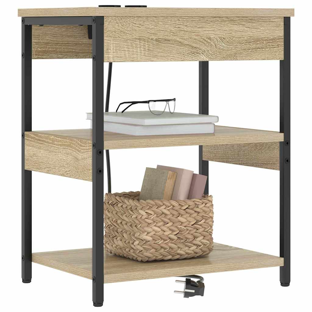 Κομοδίνο 2 pcs Δρύς Sonoma 41 x 31 x 51 εκ. Επεξεργασμένο ξύλο - Pakobazaar