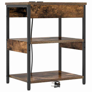 Κομοδίνο 2 pcs Καπνιστό Δρύς 41 x 31 x 51 εκ. - Pakobazaar