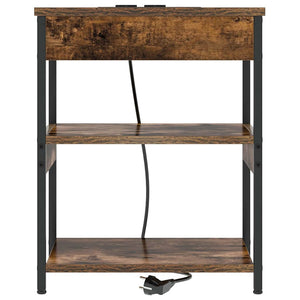 Κομοδίνο 2 pcs Καπνιστό Δρύς 41 x 31 x 51 εκ. - Pakobazaar