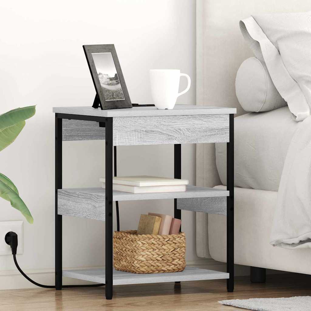 Κομοδίνο 2 pcs Γκρίζο Σονομα 41 x 31 x 51 εκ. - Pakobazaar