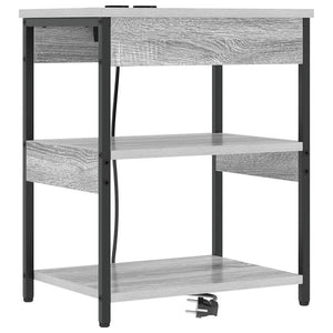 Κομοδίνο 2 pcs Γκρίζο Σονομα 41 x 31 x 51 εκ. - Pakobazaar