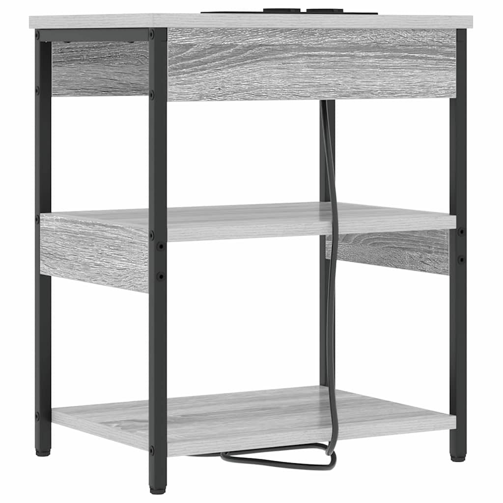 Κομοδίνο 2 pcs Γκρίζο Σονομα 41 x 31 x 51 εκ. - Pakobazaar
