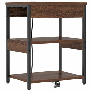 Κομοδίνο 2 pcs Καφέ δρυς 41 x 31 x 51 εκ. Επεξεργασμένο ξύλο - Pakobazaar