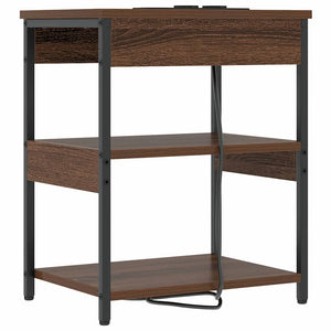 Κομοδίνο 2 pcs Καφέ δρυς 41 x 31 x 51 εκ. Επεξεργασμένο ξύλο - Pakobazaar
