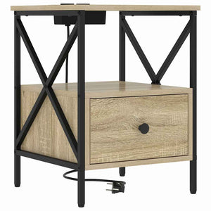 Κομοδίνο με συρτάρι 2 pcs Δρύς Sonoma 41,5 x 40,5 x 55 εκ. - Pakobazaar