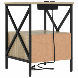 Κομοδίνο με συρτάρι 2 pcs Δρύς Sonoma 41,5 x 40,5 x 55 εκ. - Pakobazaar