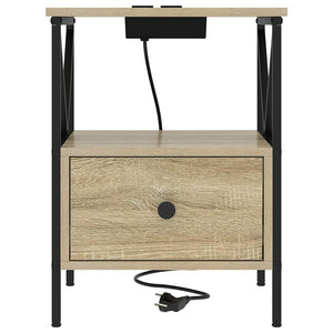 Κομοδίνο με συρτάρι 2 pcs Δρύς Sonoma 41,5 x 40,5 x 55 εκ. - Pakobazaar