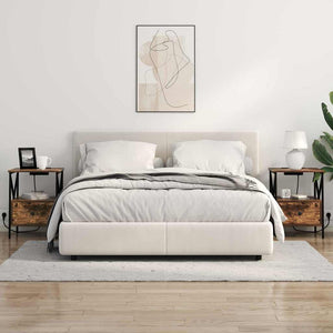 Κομοδίνο με συρτάρι 2 pcs Καπνιστό Δρύς 41,5 x 40,5 x 55 εκ. - Pakobazaar