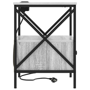 Κομοδίνο με συρτάρι 2 pcs Γκρίζο Σονομα 41,5 x 40,5 x 55 εκ. - Pakobazaar