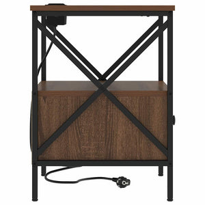 Κομοδίνο με συρτάρι 2 pcs Καφέ δρυς 41,5 x 40,5 x 55 εκ. - Pakobazaar