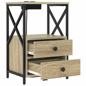 Κομοδίνο 2 pcs Δρύς Sonoma 40 x 31 x 60 εκ. Επεξεργασμένο ξύλο - Pakobazaar