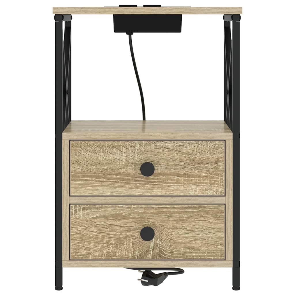 Κομοδίνο 2 pcs Δρύς Sonoma 40 x 31 x 60 εκ. Επεξεργασμένο ξύλο - Pakobazaar