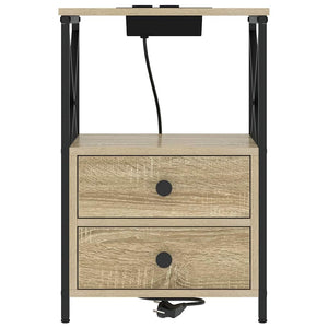 Κομοδίνο 2 pcs Δρύς Sonoma 40 x 31 x 60 εκ. Επεξεργασμένο ξύλο - Pakobazaar