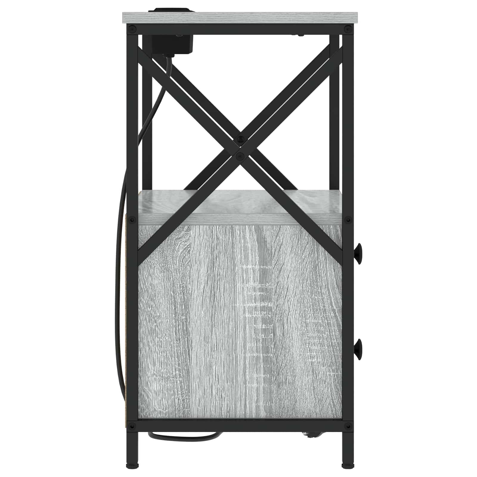 Κομοδίνο με συρτάρι 2 pcs Γκρίζο Σονομα 40 x 31 x 60 εκ. - Pakobazaar
