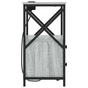 Κομοδίνο με συρτάρι 2 pcs Γκρίζο Σονομα 40 x 31 x 60 εκ. - Pakobazaar