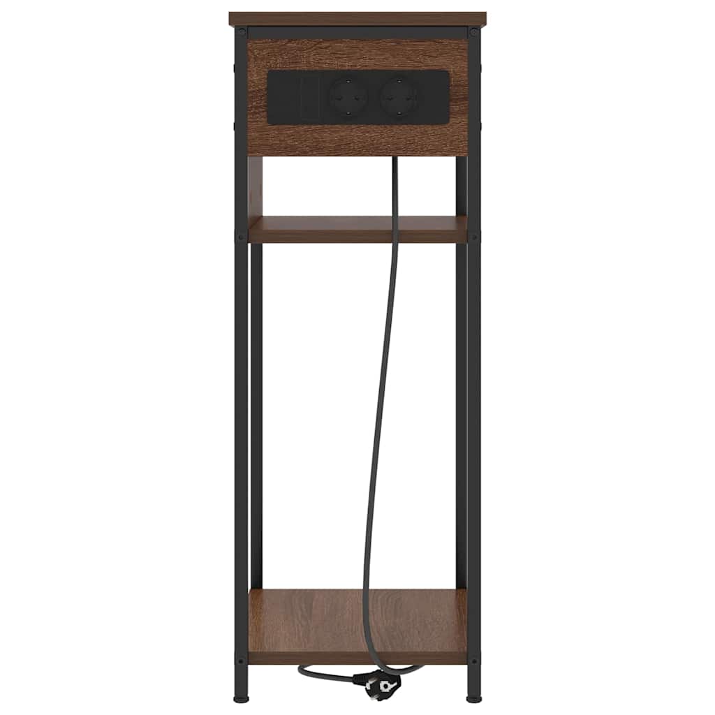 Κομοδίνο Καφέ δρυς 41 x 28 x 76 εκ. Επεξεργασμένο ξύλο - Pakobazaar