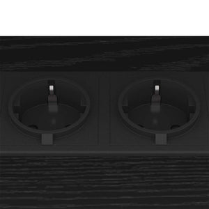 Κομοδίνο 2 pcs Μαύρη Οξυά 38 x 30 x 48 εκ. Επεξεργασμένο ξύλο - Pakobazaar