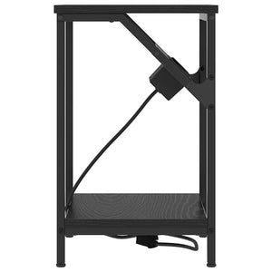 Κομοδίνο 2 pcs Μαύρη Οξυά 38 x 30 x 48 εκ. Επεξεργασμένο ξύλο - Pakobazaar