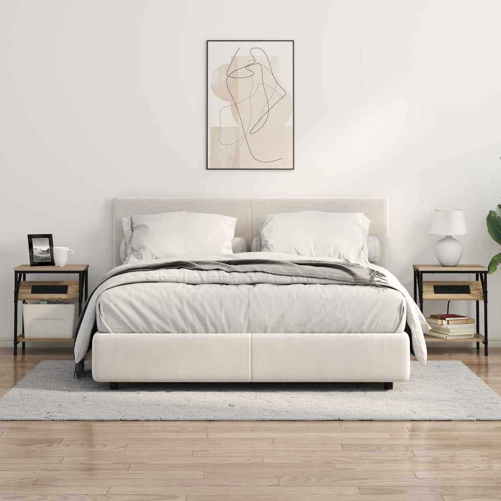 Κομοδίνο 2 pcs Δρύς Sonoma 38 x 30 x 48 εκ. Επεξεργασμένο ξύλο - Pakobazaar