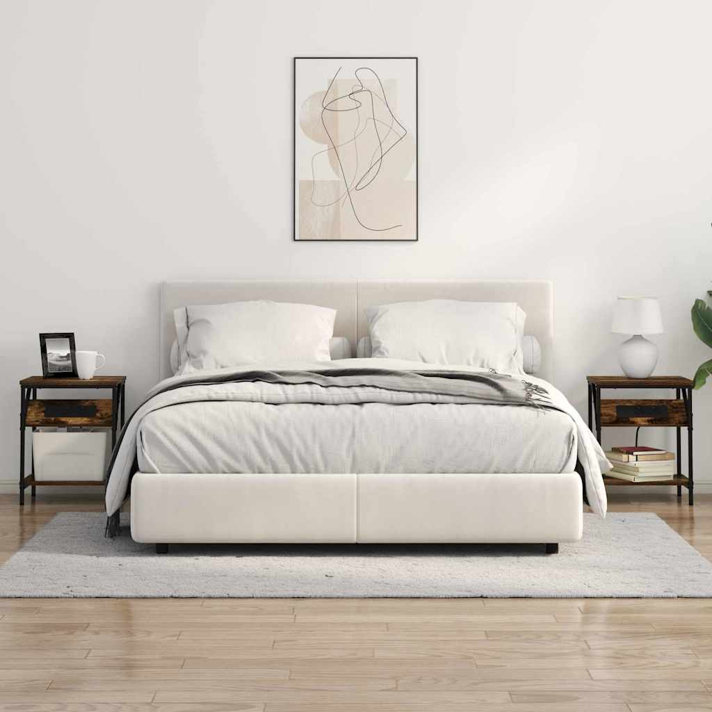 Κομοδίνο 2 pcs Καπνιστό Δρύς 38 x 30 x 48 εκ. - Pakobazaar
