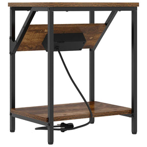 Κομοδίνο 2 pcs Καπνιστό Δρύς 38 x 30 x 48 εκ. - Pakobazaar