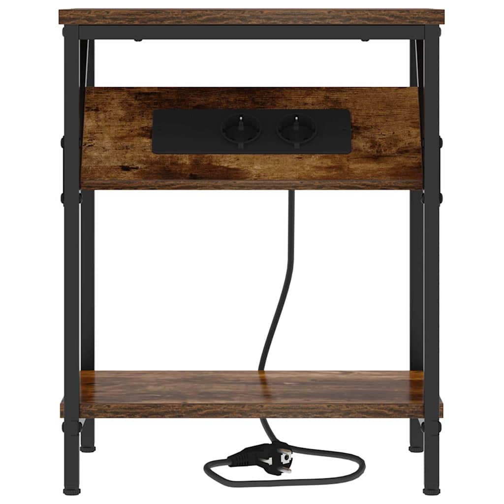 Κομοδίνο 2 pcs Καπνιστό Δρύς 38 x 30 x 48 εκ. - Pakobazaar