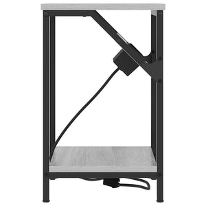 Κομοδίνο Γκρίζο Σονομα 38 x 30 x 48 εκ. Επεξεργασμένο ξύλο - Pakobazaar