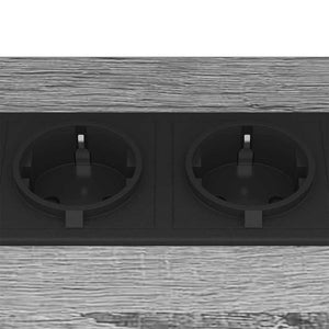 Κομοδίνο 2 pcs Γκρίζο Σονομα 38 x 30 x 48 εκ. - Pakobazaar