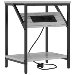 Κομοδίνο 2 pcs Γκρίζο Σονομα 38 x 30 x 48 εκ. - Pakobazaar
