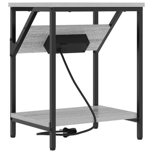 Κομοδίνο 2 pcs Γκρίζο Σονομα 38 x 30 x 48 εκ. - Pakobazaar